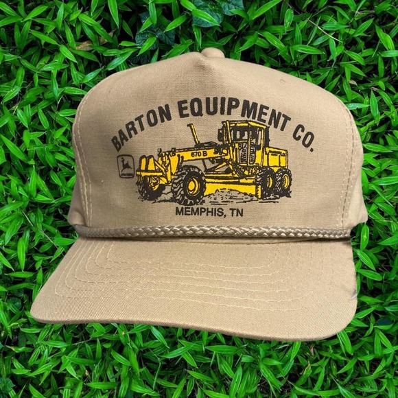 VTG Barton Equipment Co. Memphis Polyester Cotton Snapback Trucker Rope Hat - Picture 1 of 4